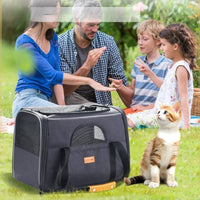 Draagbare Schoudertas Voor Huisdieren - Ademend Polyester, Opvouwbaar, Verstelbare Schouderriem, Geschikt Voor Katten Tot 5 Kg - Hebbr