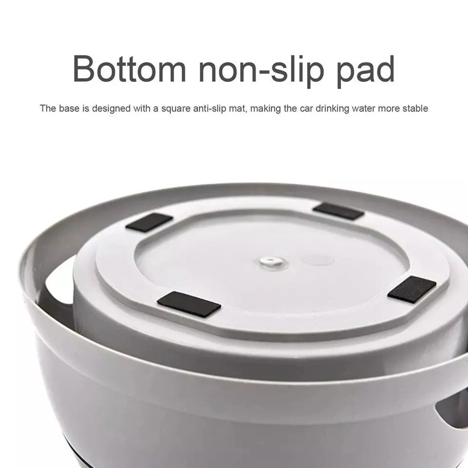 Draagbare Spill - Proof Waterbak voor Huisdieren - 750ml, Lichtblauw, Grijs of Roze - Hebbr