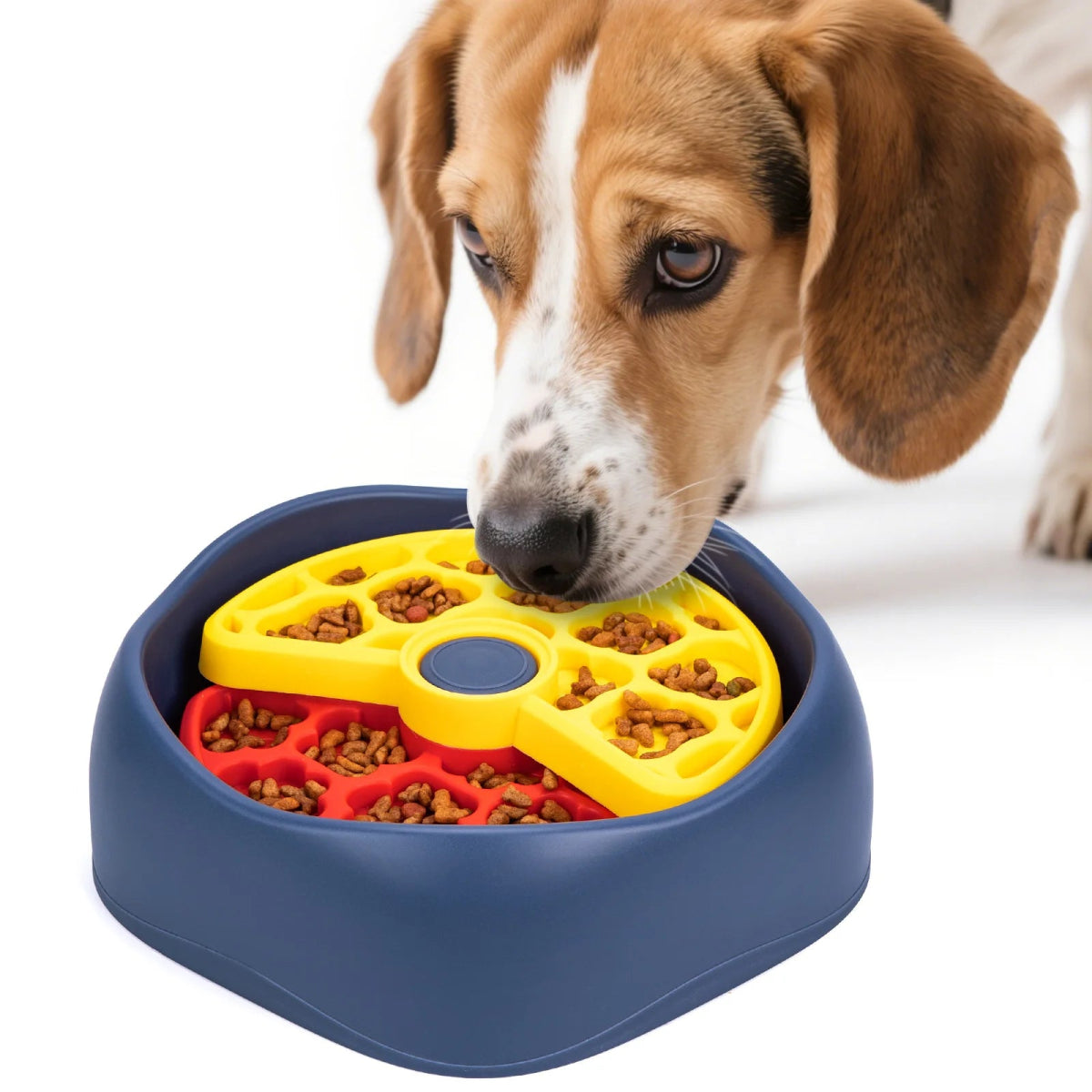 Drie - laags Voerbak voor Honden en Katten - Antiknik Ontwerp, BPA - vrij en Vaatwasmachinebestendig - Hebbr