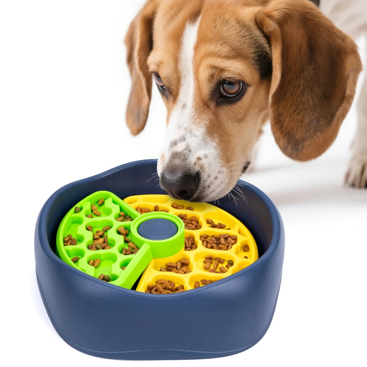 Drie - laags Voerbak voor Honden en Katten - Antiknik Ontwerp, BPA - vrij en Vaatwasmachinebestendig - Hebbr