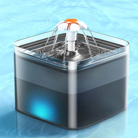 Drinkfontein voor katten en honden - 2L met LED - verlichting en 4 - laags filtersysteem - Hebbr