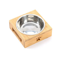 Dubbele Voerbak Hond en Kat met Bamboe Frame en Antislip Ontwerp - Duurzaam en Stijlvol - Hebbr