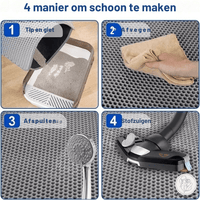 Dubbellaagse Kattenbakmat - Waterdicht, Eenvoudig te Reinigen & Comfortabel - Hebbr