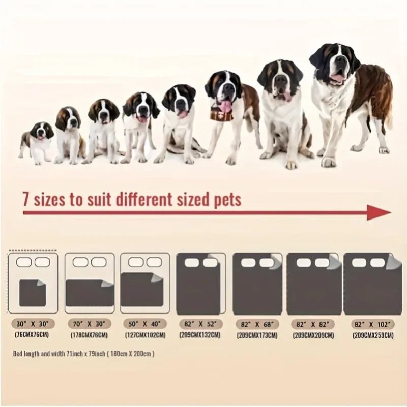 Dubbelzijdige Waterdichte Hondenbedhoes - Meubelbeschermer voor Binnen en Buiten, Machinewasbaar - Hebbr