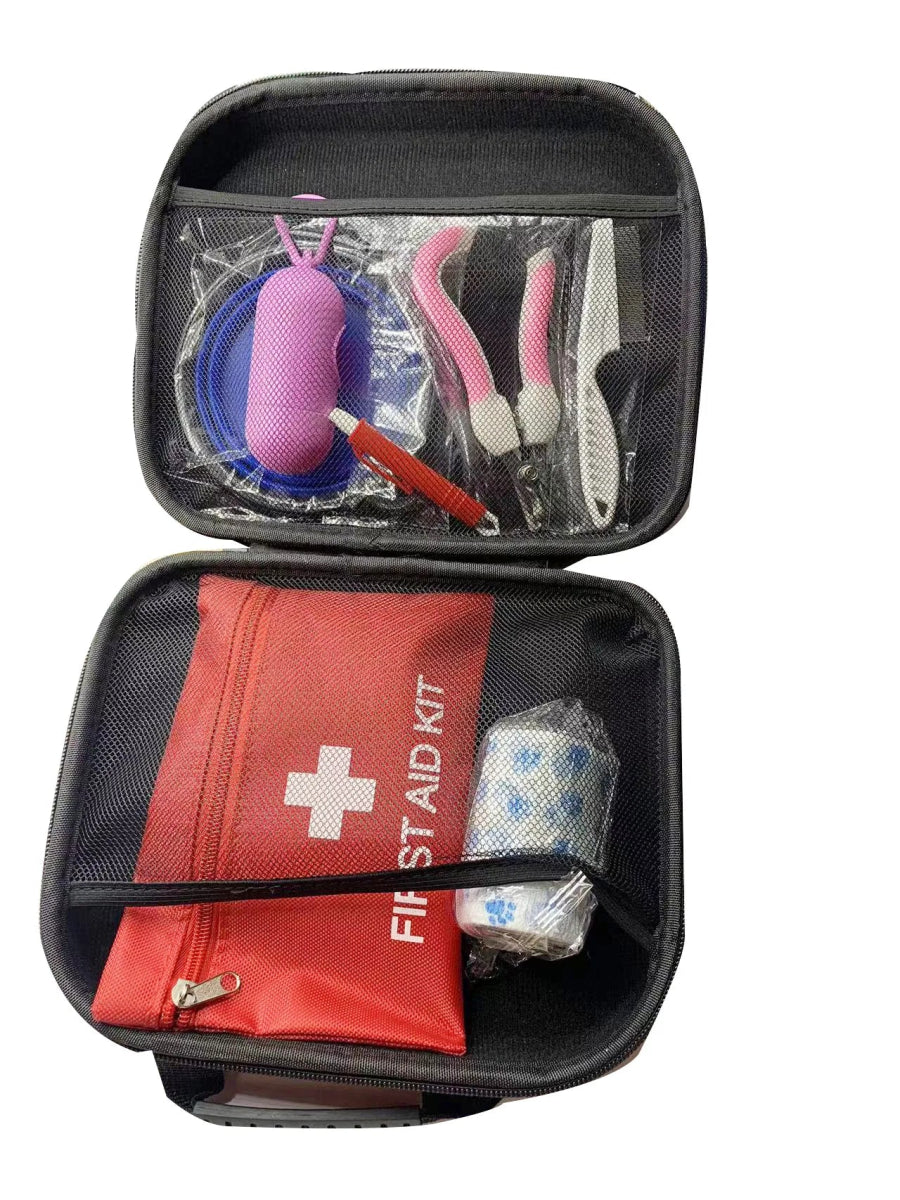 Eerste Hulp Kit voor Huisdieren - 38 - delige Set met Digitale Thermometer en Tekenverwijderaar - Hebbr