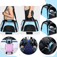 Faltbare Draagtas voor Huisdieren - Ademend Mesh, Ruimtebesparend, Verstelbare Schoudergordel, Grijs - Hebbr