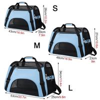 Faltbare Draagtas voor Huisdieren - Ademend Mesh, Ruimtebesparend, Verstelbare Schoudergordel, Grijs - Hebbr