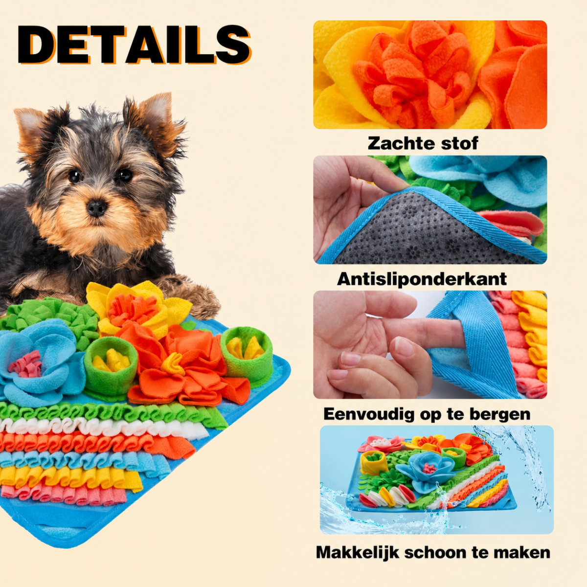 Fleece Snuffelmat - Hebbr