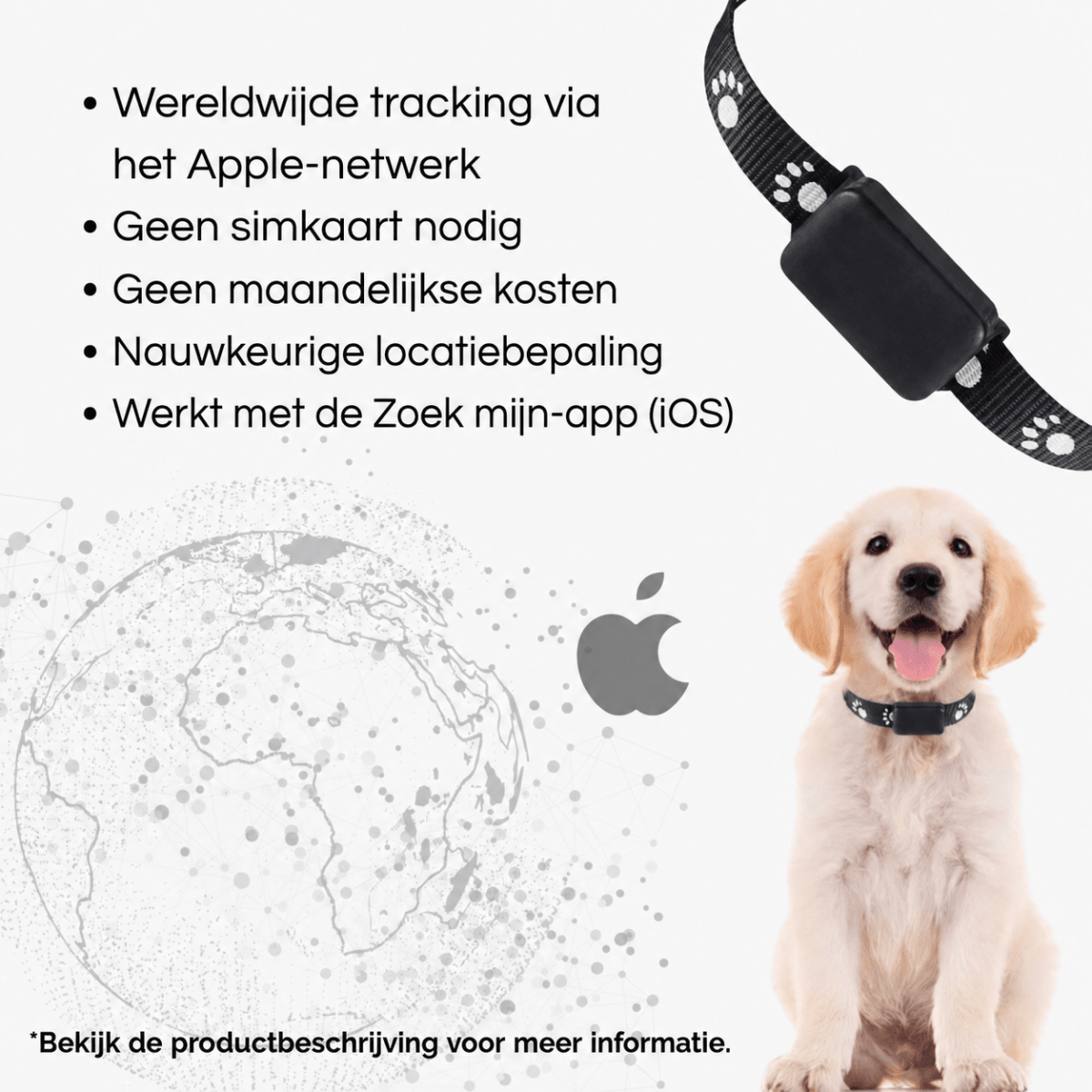 GPS Halsband Tracker - Hebbr