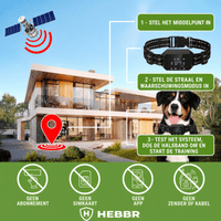 GPS Halsband Waterdicht - Hebbr