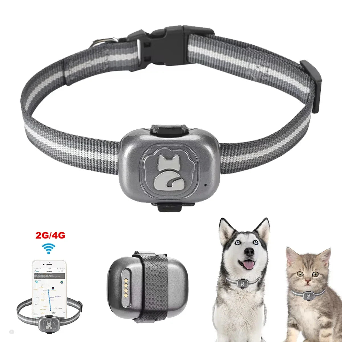 GPS Tracker Hond 5×3×1,5 cm – Waterdicht met Nauwkeurige Locatiebepaling - Hebbr