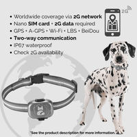 GPS Tracker Hond 5×3×1,5 cm – Waterdicht met Nauwkeurige Locatiebepaling - Hebbr