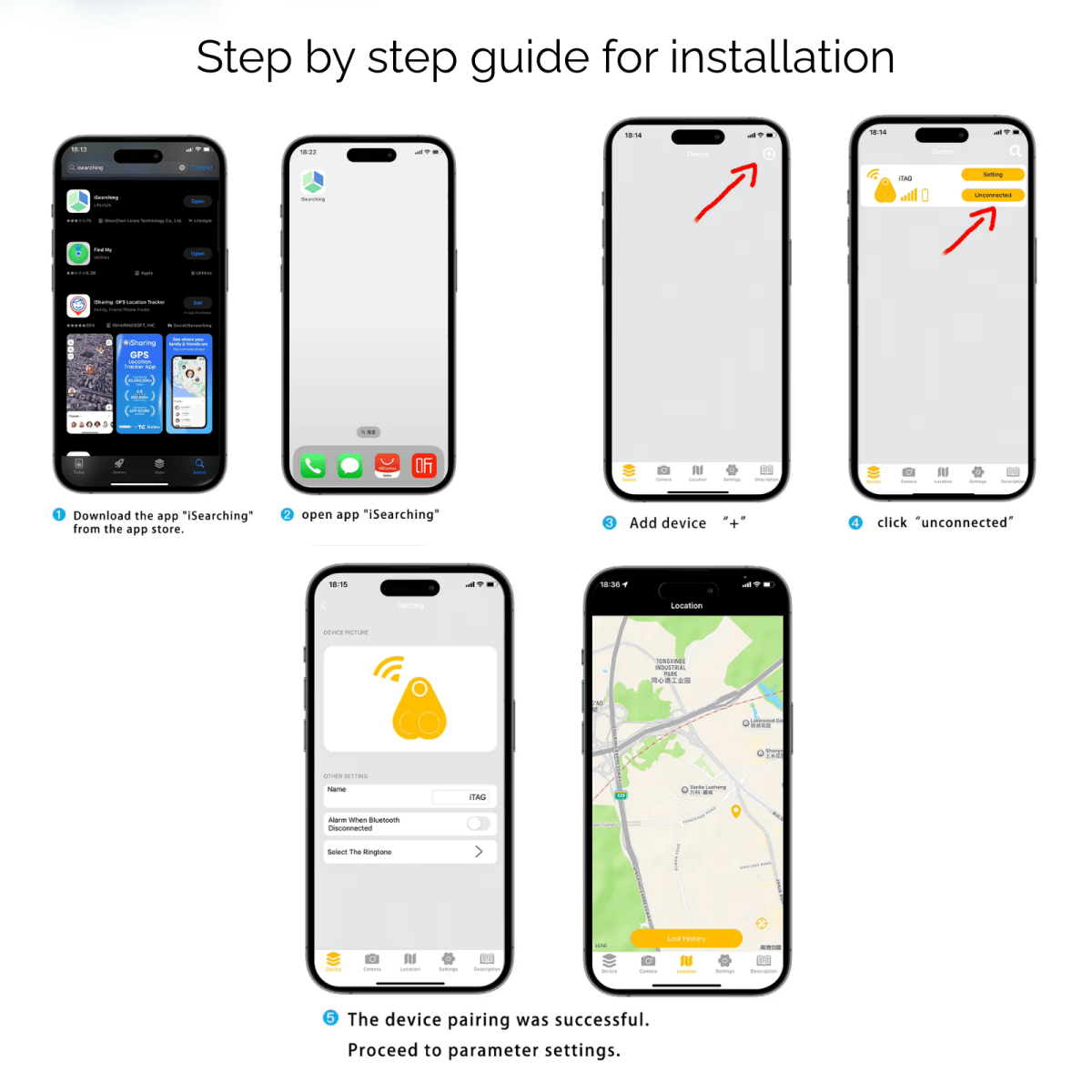 GPS Tracker Huisdier 30×30×9 mm – Bluetooth 5.0 met Ontkoppelingsalarm - Hebbr