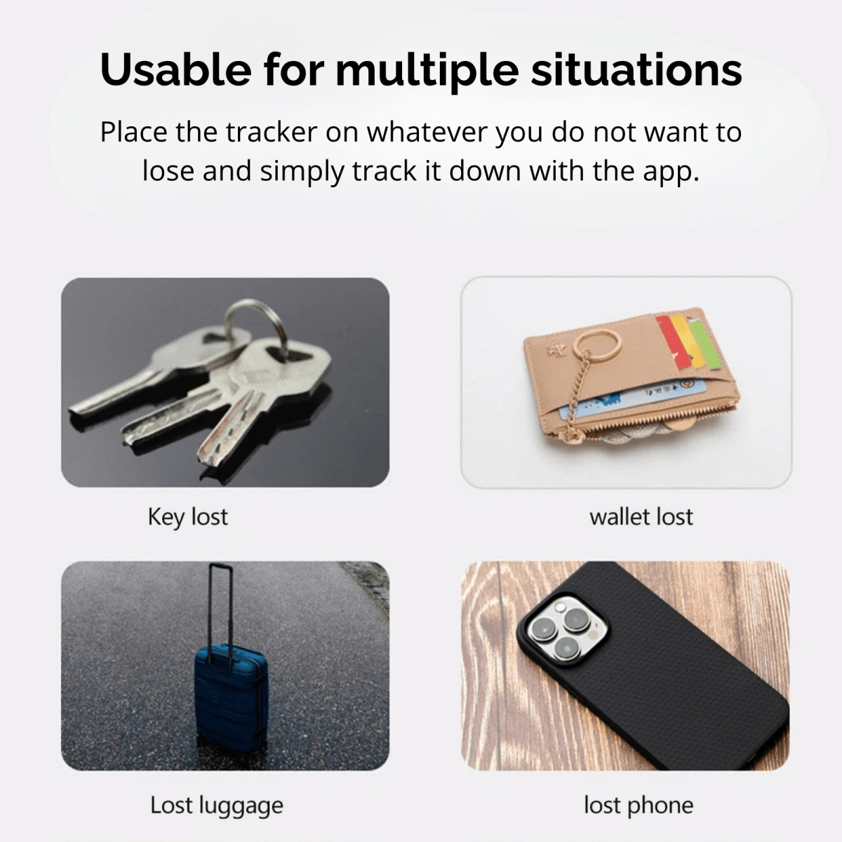 GPS Tracker Huisdier 30×30×9 mm – Bluetooth 5.0 met Ontkoppelingsalarm - Hebbr