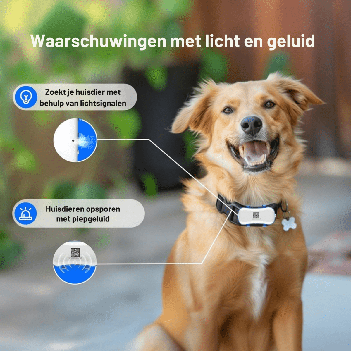 GPS Tracker voor Hond 38 g Waterdicht – Realtime Locatiebepaling - Hebbr
