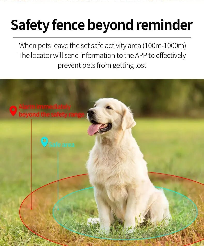 GPS Tracker voor Honden – Waterdichte Verstelbare Halsband Nylon - Hebbr