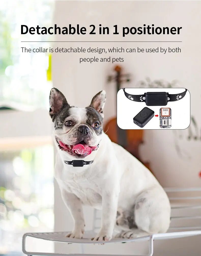 GPS Tracker voor Honden – Waterdichte Verstelbare Halsband Nylon - Hebbr