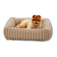 Grote Pluche Hondenbed met Verhoogde Randen, Wasbaar en Antislip - Geschikt voor Middelgrote en Grote Honden - Hebbr