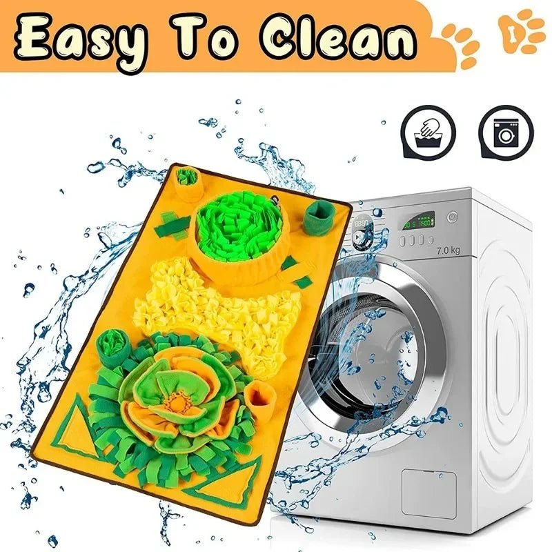 Grote Snuffelmat voor Honden - Interactieve Trainingsmat voor Stressverlichting en Langzaam Voeden, 80x60 cm - Hebbr