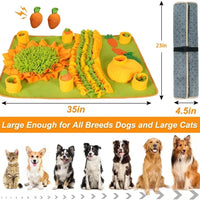 Grote Snuffelmat voor Honden - Interactieve Trainingsmat voor Stressverlichting en Langzaam Voeden, 80x60 cm - Hebbr