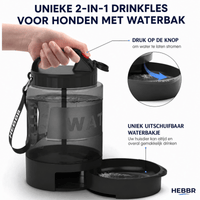 Grote Waterfles 2.2L - Hebbr