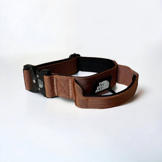 Halsband Hond 50 cm Nylon – Comfortabel en Duurzaam Bruin Hondenhalsband - Hebbr