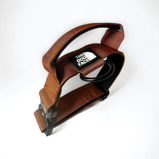 Halsband Hond 50 cm Nylon – Comfortabel en Duurzaam Bruin Hondenhalsband - Hebbr