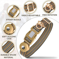 Halsband voor Honden 360° Verstelbaar Nylon – Reflecterend Knoopvrij - Hebbr