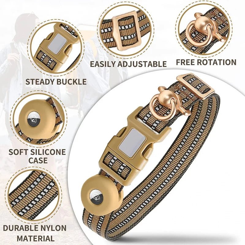 Halsband voor Honden 360° Verstelbaar Nylon – Reflecterend Knoopvrij - Hebbr