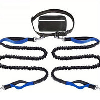 Handsfree Hondenriem Set - Reflecterend, Schokabsorberend en Duurzaam voor Middelgrote Honden - Hebbr