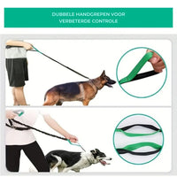 Handsfree Hondenriem Set - Reflecterend, Schokabsorberend en Duurzaam voor Middelgrote Honden - Hebbr