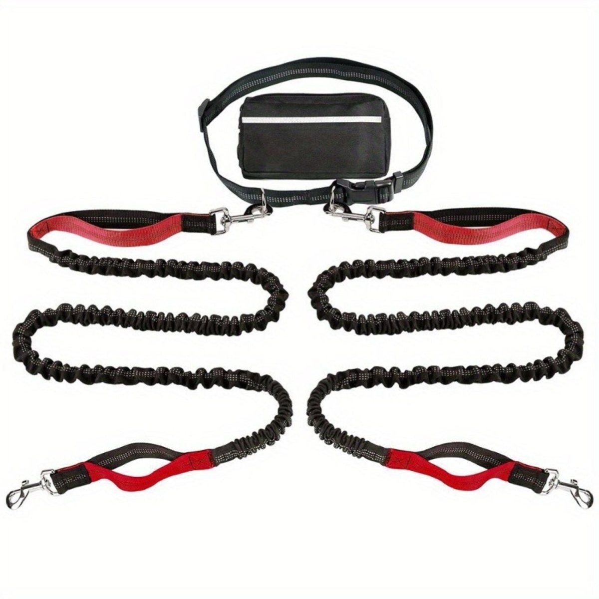 Handsfree Hondenriem Set - Reflecterend, Schokabsorberend en Duurzaam voor Middelgrote Honden - Hebbr