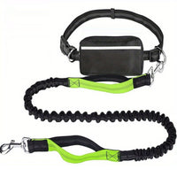 Handsfree Hondenriem Set - Reflecterend, Schokabsorberend en Duurzaam voor Middelgrote Honden - Hebbr