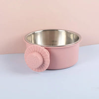 Hangende Dubbele Voerbak voor Honden en Katten - Roestvrij Staal, Afneembaar en Antispill Ontwerp - Hebbr