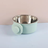 Hangende Dubbele Voerbak voor Honden en Katten - Roestvrij Staal, Afneembaar en Antispill Ontwerp - Hebbr