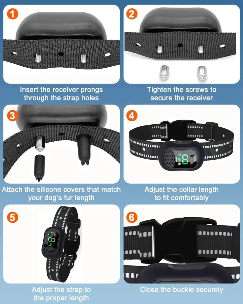 Harko Trainingshalsband Hond | 1500m Bereik, IP67 Waterdicht, Oplaadbaar, 4 Trainingsmodi - Hebbr