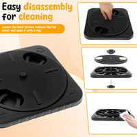 Hond Draaibare Nagelvijl 32×32 cm Kunststof – Interactieve Krabplank met Voeropslag - Hebbr