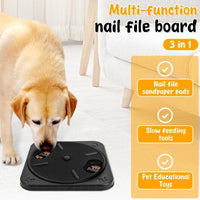 Hond Draaibare Nagelvijl 32×32 cm Kunststof – Interactieve Krabplank met Voeropslag - Hebbr