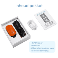 Hond en Kat 4G GPS Tracker – Realtime Locatiebepaling Waterdicht Groen of Oranje - Hebbr