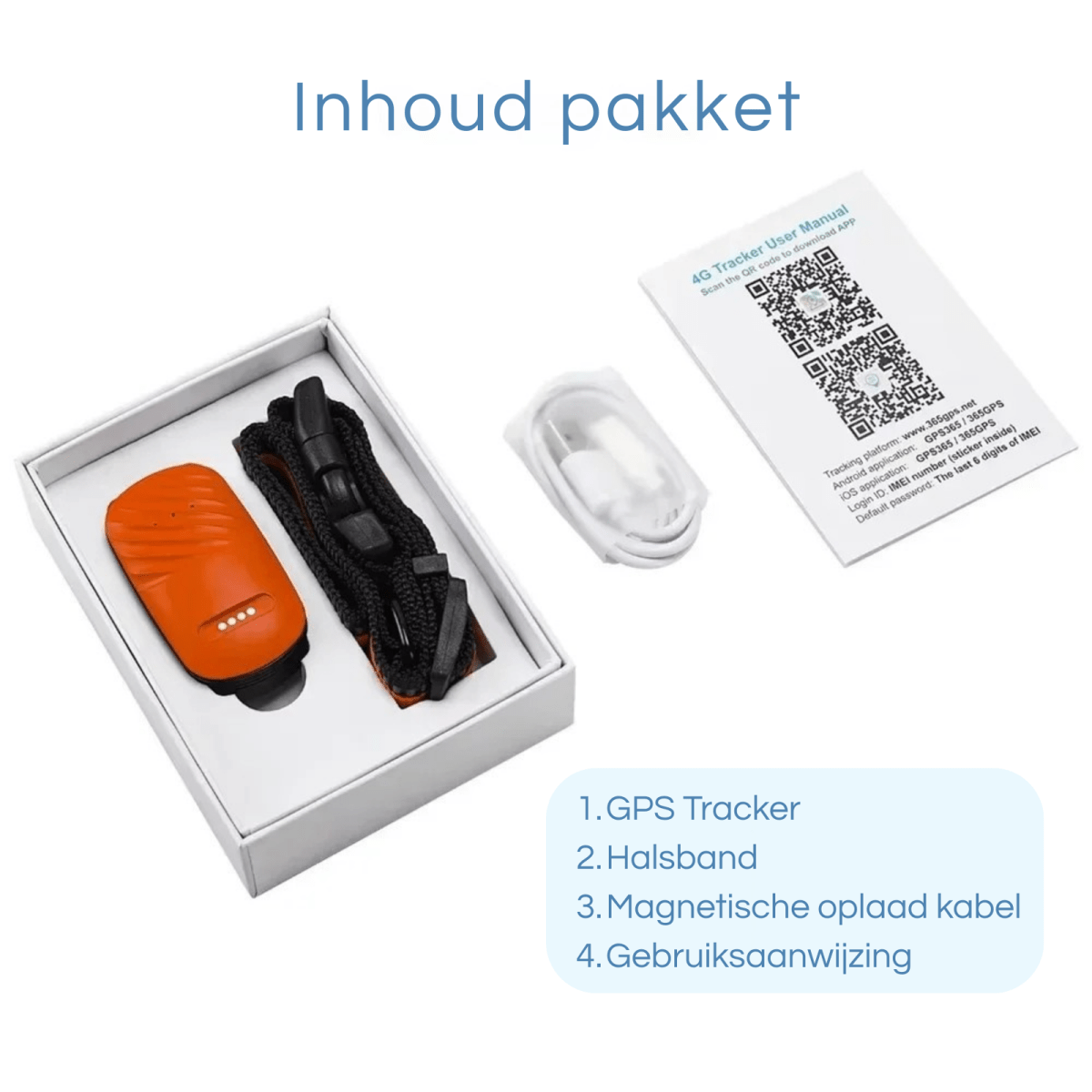 Hond en Kat 4G GPS Tracker – Realtime Locatiebepaling Waterdicht Groen of Oranje - Hebbr