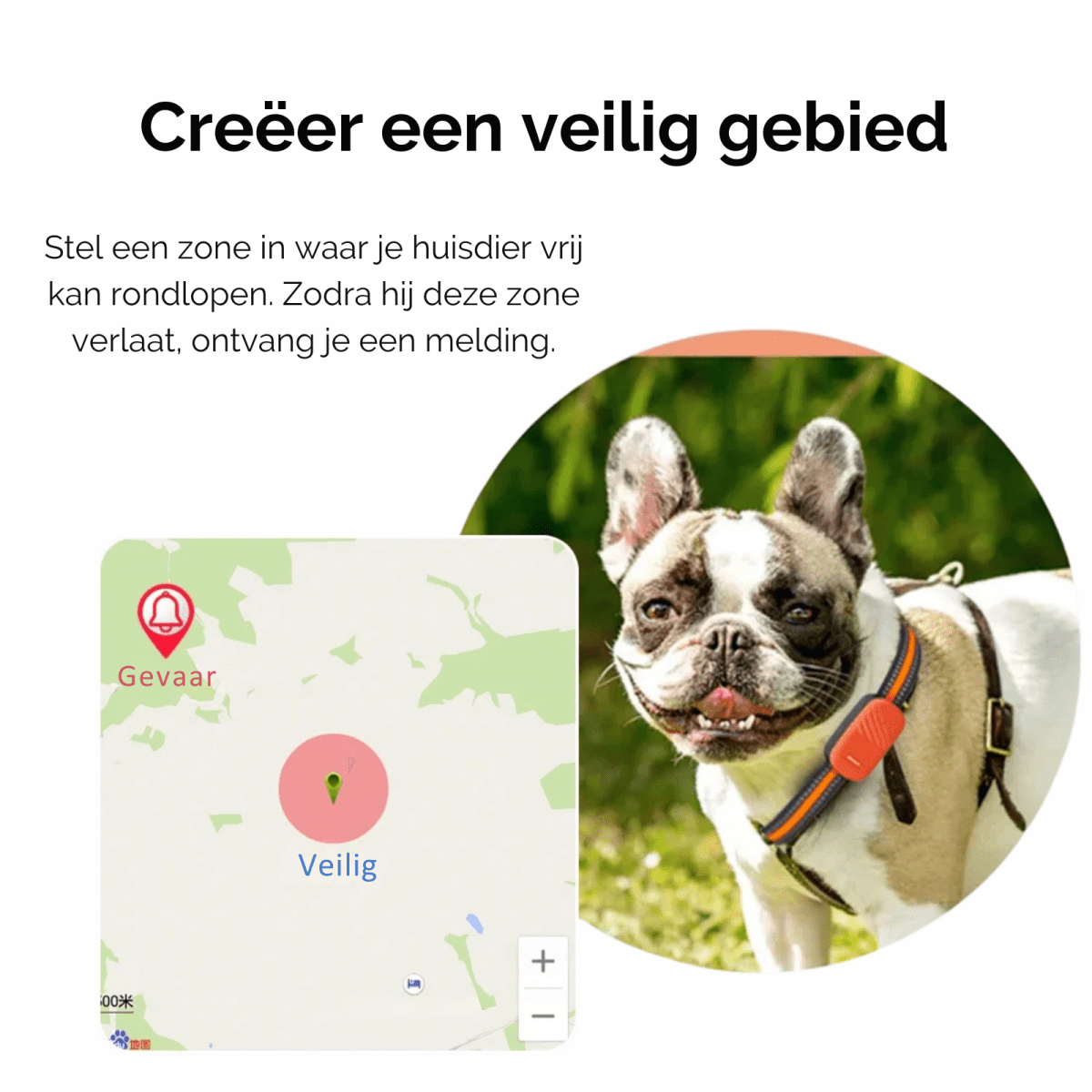 Hond en Kat 4G GPS Tracker – Realtime Locatiebepaling Waterdicht Groen of Oranje - Hebbr