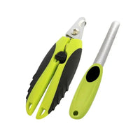 Hond en Kat Grooming Set 6 - in - 1 – Inclusief Kammen en Nagelverzorging Groen/Zwart - Hebbr