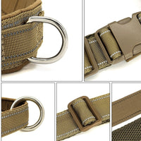 Hond harnas S 46 - 58 cm Nylon – No Pull en Reflecterend Khaki - Hebbr