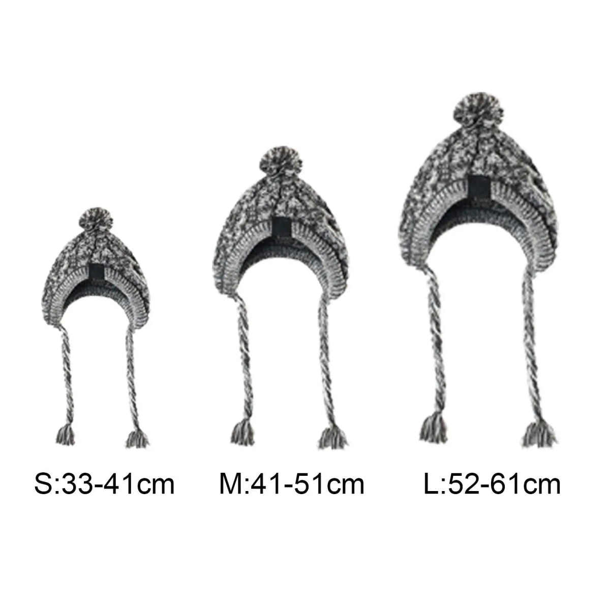 Hond Hoed S 33 - 41 cm Acryl – Warm en Winddicht Grijs - Hebbr