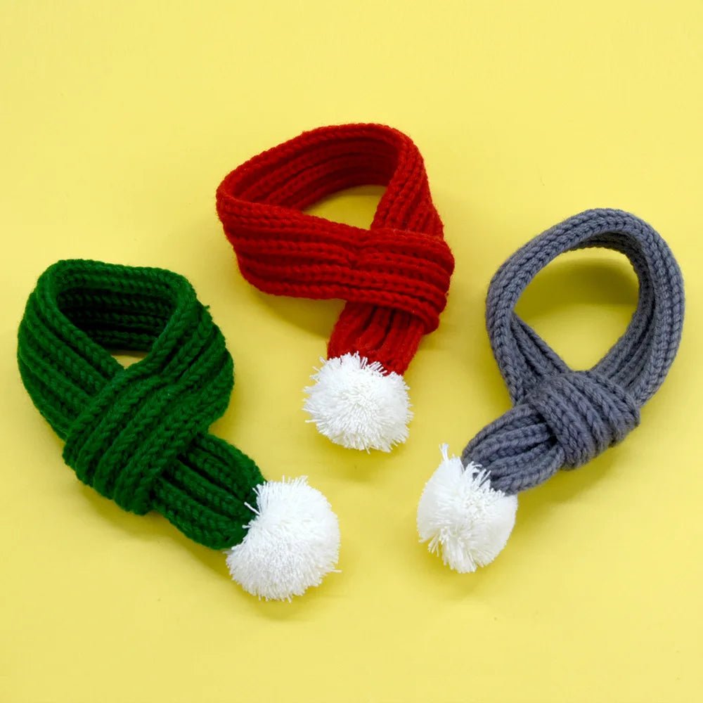 Hond Kat Sjaal 50×50 cm Wasbaar – Verstelbaar voor Feestdagen Rood - Hebbr