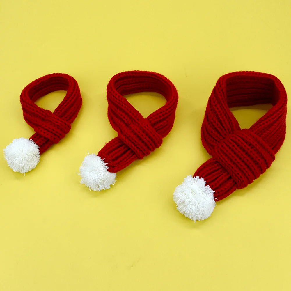 Hond Kat Sjaal 50×50 cm Wasbaar – Verstelbaar voor Feestdagen Rood - Hebbr