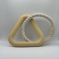 Hond Kauwtriangel 15 cm Natuurlijk Rubber – Stimuleert Gezond Kauwgedrag Roze - Hebbr