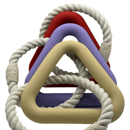 Hond Kauwtriangel 15 cm Natuurlijk Rubber – Stimuleert Gezond Kauwgedrag Roze - Hebbr