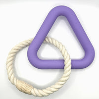 Hond Kauwtriangel 15 cm Natuurlijk Rubber – Stimuleert Gezond Kauwgedrag Roze - Hebbr