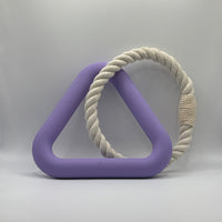 Hond Kauwtriangel 15 cm Natuurlijk Rubber – Stimuleert Gezond Kauwgedrag Roze - Hebbr